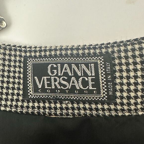 GIANNI VERSACE Couture Made In Italy 2 Pc Blazer & Skirt Set Wool Silk Vintage - Picture 13 of 16